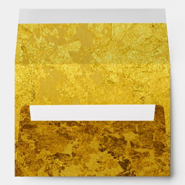 PURE GOLD LEAF Pattern + your text / photo Envelopes (Back (Bottom))