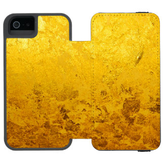 PURE GOLD LEAF Pattern + your text / photo Incipio Watson™ iPhone 5 Wallet Case