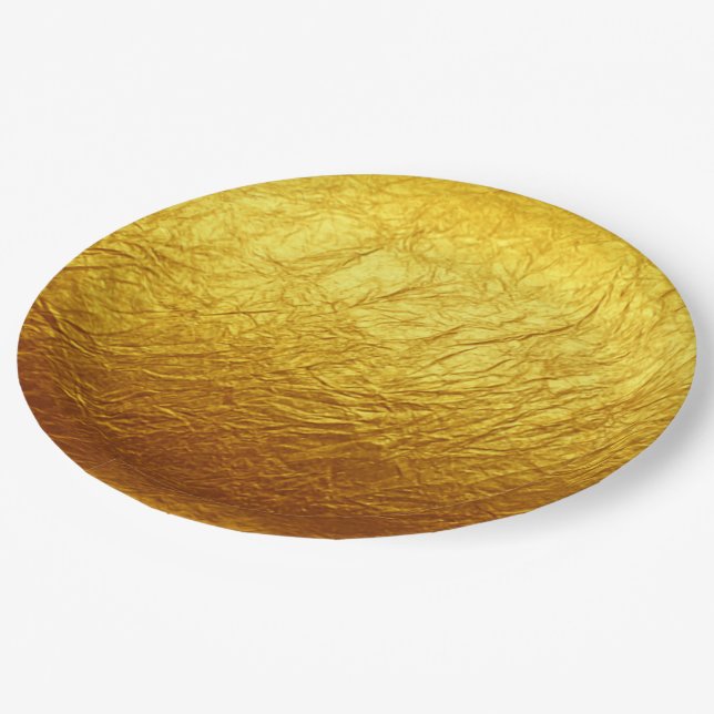 PURE GOLD PAPER Pattern + your text / photo Plate (Angled)