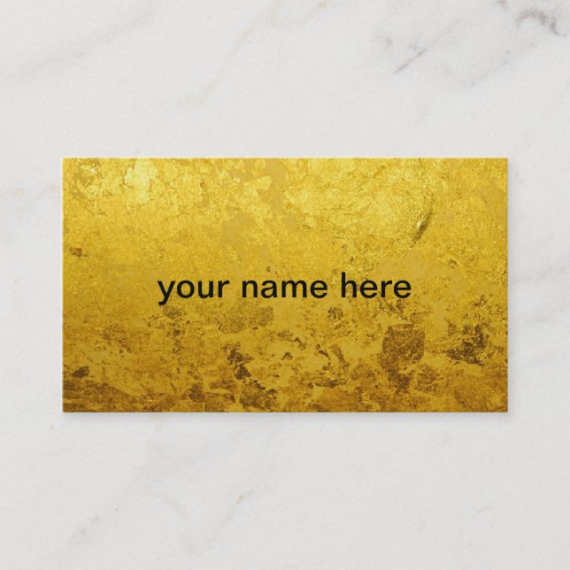 PURE GOLD pattern / gold leaf Business Card (Front)