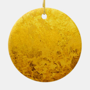 PURE GOLD pattern / gold leaf Ceramic Tree Decoration