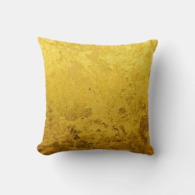 PURE GOLD pattern / gold leaf Cushion (Front)