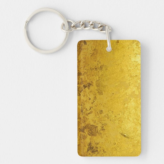 PURE GOLD pattern / gold leaf Key Ring (Front)