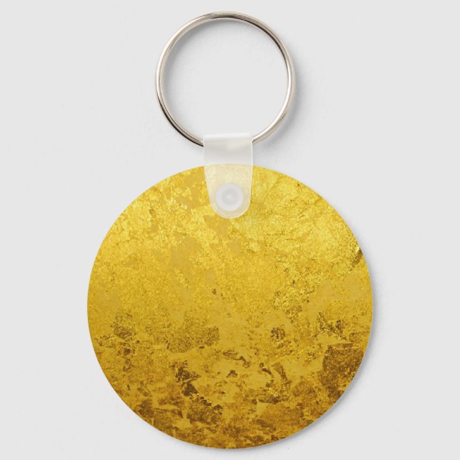 PURE GOLD pattern / gold leaf Key Ring (Front)