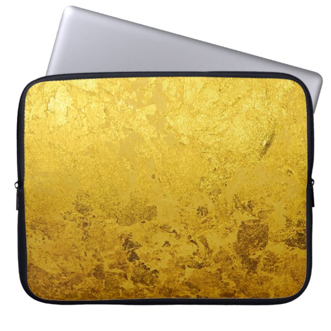 PURE GOLD pattern / gold leaf Laptop Sleeve (Front)