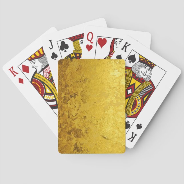 PURE GOLD pattern / gold leaf Playing Cards (Back)