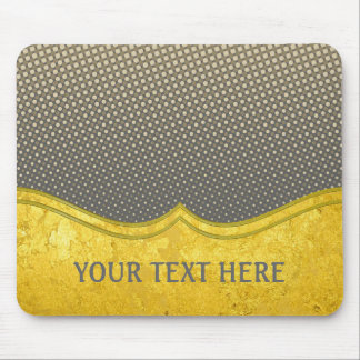 PURE GOLD pattern / gold leaf + your photo & text Mouse Pad