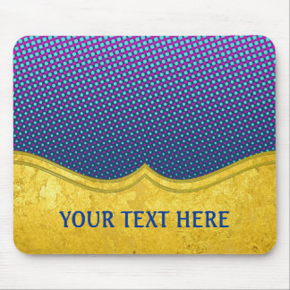 PURE GOLD pattern / gold leaf + your photo & text Mouse Pad