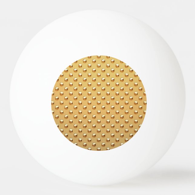 PURE GOLD pattern / golden pearls Ping Pong Ball (Back)