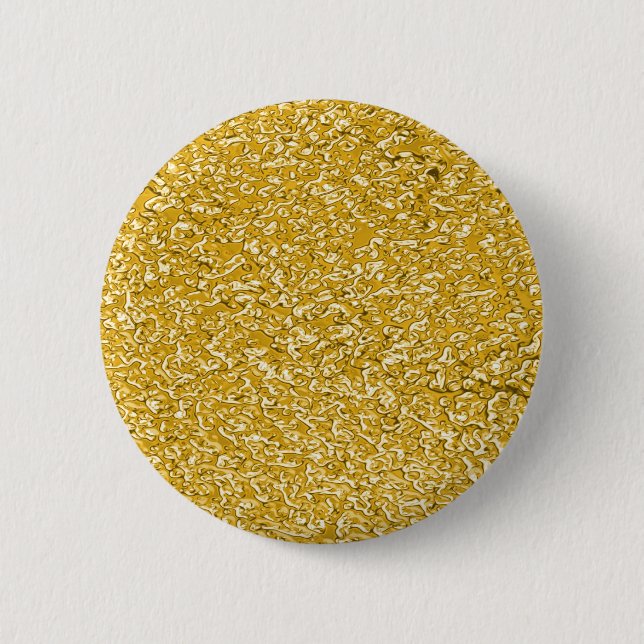 PURE GOLD Splatter Pattern + your text 6 Cm Round Badge (Front)