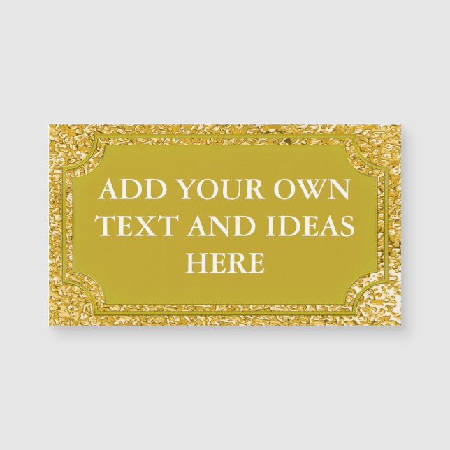 PURE GOLD Splatter Pattern + your text / ideas (Front)