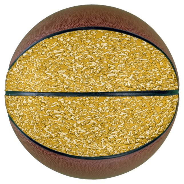 PURE GOLD Splatter Pattern + your text / photo Basketball (Front)