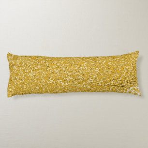 PURE GOLD Splatter Pattern + your text / photo Body Cushion
