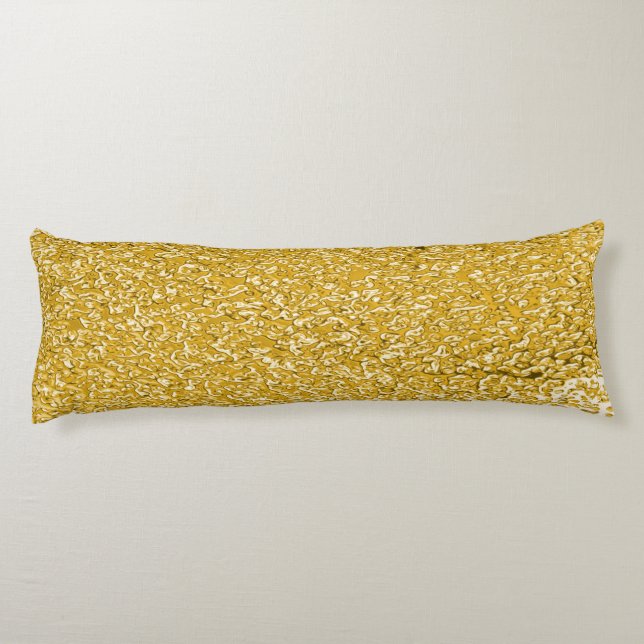 PURE GOLD Splatter Pattern + your text / photo Body Cushion (Back)