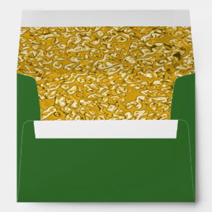 PURE GOLD Splatter Pattern + your text / photo Envelopes