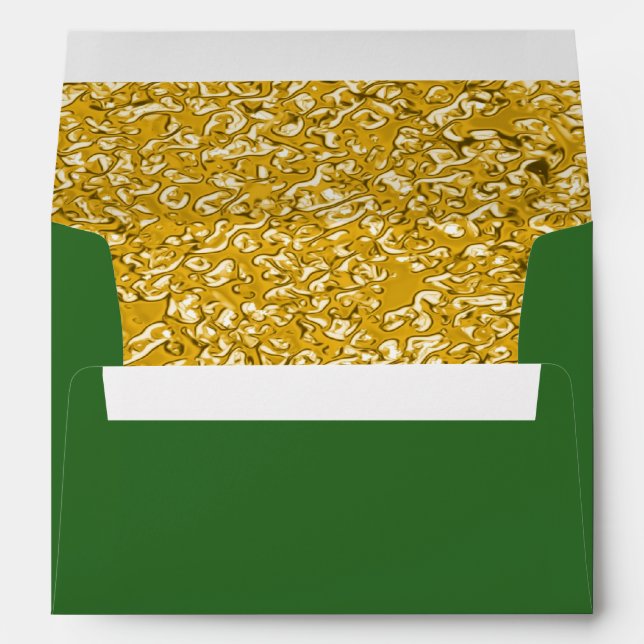 PURE GOLD Splatter Pattern + your text / photo Envelopes (Back (Bottom))