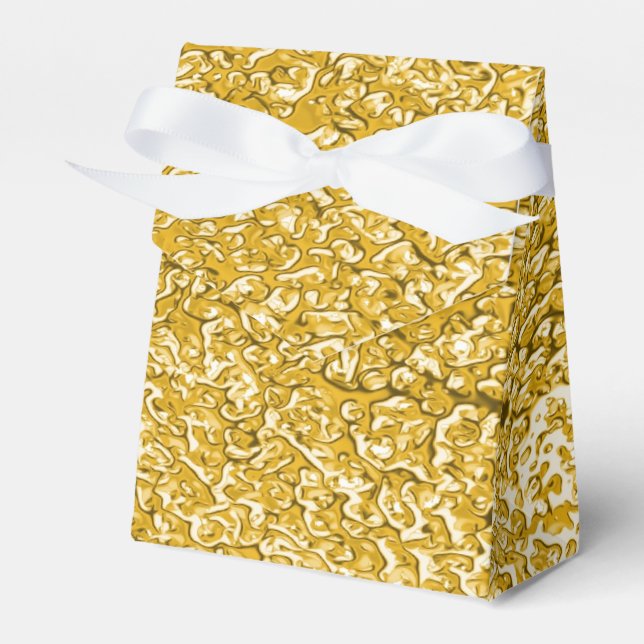 PURE GOLD Splatter Pattern + your text / photo Favour Box (Front Side)