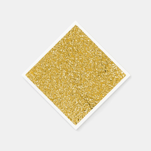 PURE GOLD Splatter Pattern + your text / photo Napkin (Corner)