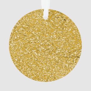 PURE GOLD Splatter Pattern + your text / photo Ornament
