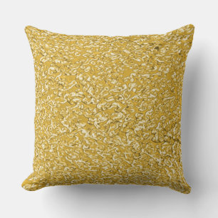 PURE GOLD Splatter Pattern + your text / photo Outdoor Cushion