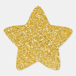 PURE GOLD Splatter Pattern + your text / photo Star Sticker