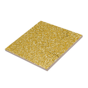 PURE GOLD Splatter Pattern + your text / photo Tile
