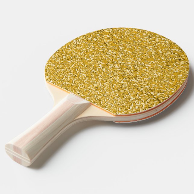 PURE GOLD Splatter Sparkles + your image or sign Ping Pong Paddle (Front Angle)