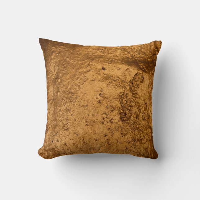 Pure gold throw pillow (Front)