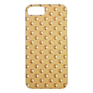 PURE GOLDEN PEARLS Pattern + your text / photo iPhone 8/7 Case