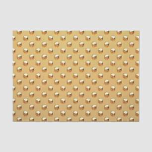 PURE GOLDEN PEARLS Pattern + your text / photo Tissue Paper