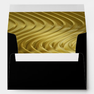 PURE GOLDEN WAVES Pattern + your text / photo Envelopes