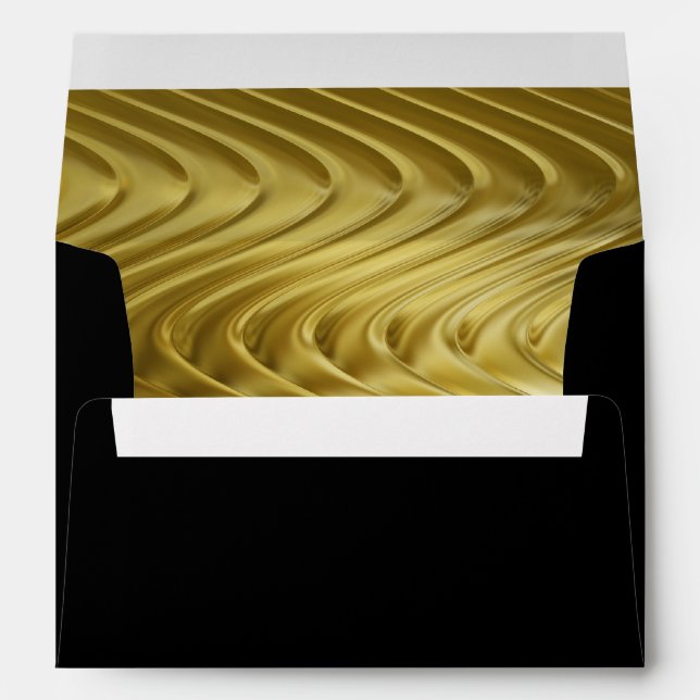 PURE GOLDEN WAVES Pattern + your text / photo Envelopes (Back (Bottom))