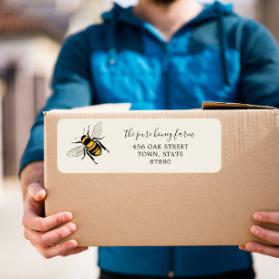 Pure Honey Custom Food Return Address Labels