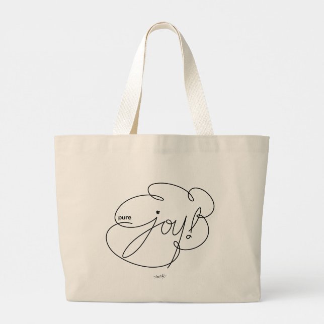 pure JOY - Bold CloudS Large Tote Bag (Back)