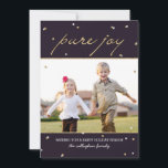 Pure Joy Holiday Photo Card<br><div class="desc">Celebrate the season with this modern and stylish holiday card from Berry Berry Sweet. Visit WWW.BERRYBERRYSWEET.COM for more of our stylish holiday collections.</div>