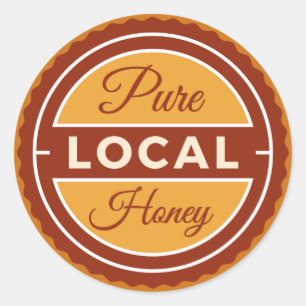 Pure Local Honey Information Classic Round Sticker