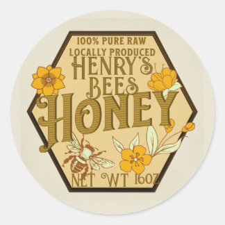 Pure, Local & Sustainable Artisan Honey labels