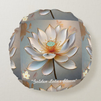 "Pure Lotus Enlightenment" Round Cushion