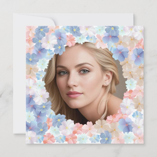 Pure love as a Flower Holiday Card (Front)