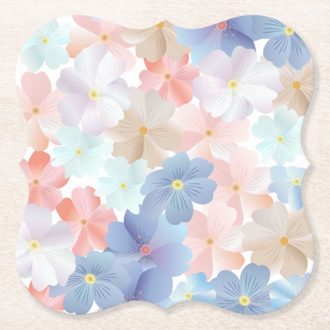 Pure love as a Flower Paper Coaster (Front)