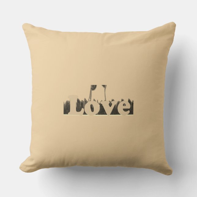 Pure Love at its Simples Form Text Design Cushion (Front)