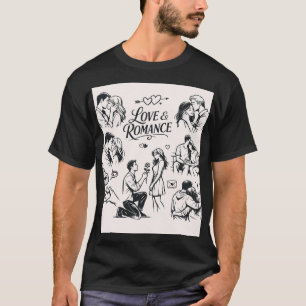 Pure Love: Minimalist Couple Outlines T-Shirt