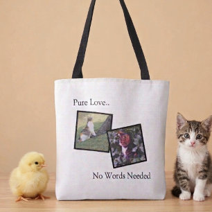 Pure Love Pet Lover Custom Tote Bag