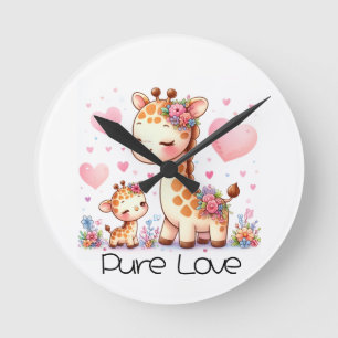 Pure Love Round Clock