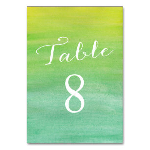 Pure Love Table Number Cards / Lime Emerald