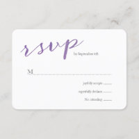 Pure Love Watercolor Wedding RSVP / Violet