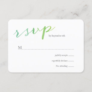 Pure Love Watercolor Wedding RSVP / White Back Card