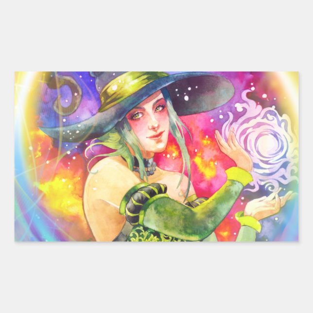 Pure magick rectangular sticker (Front)
