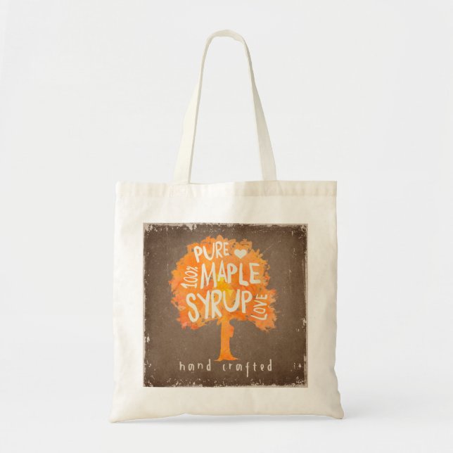 Pure Maple Tree Syrup Budget Tote Bag (Front)