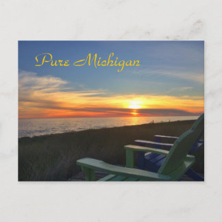 Pure Michigan Sunset Beach Postcard